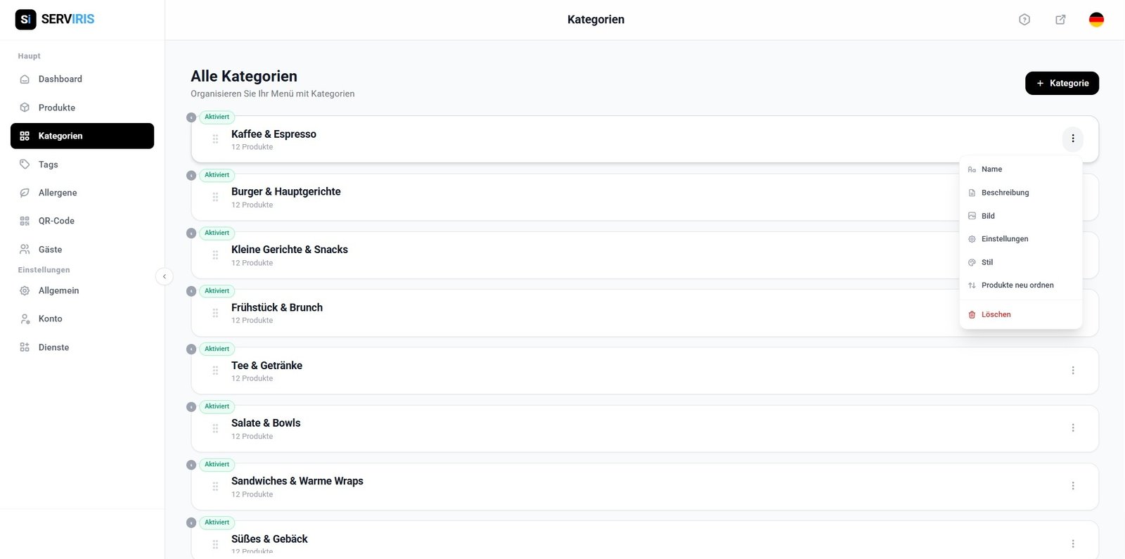 Categories Management
