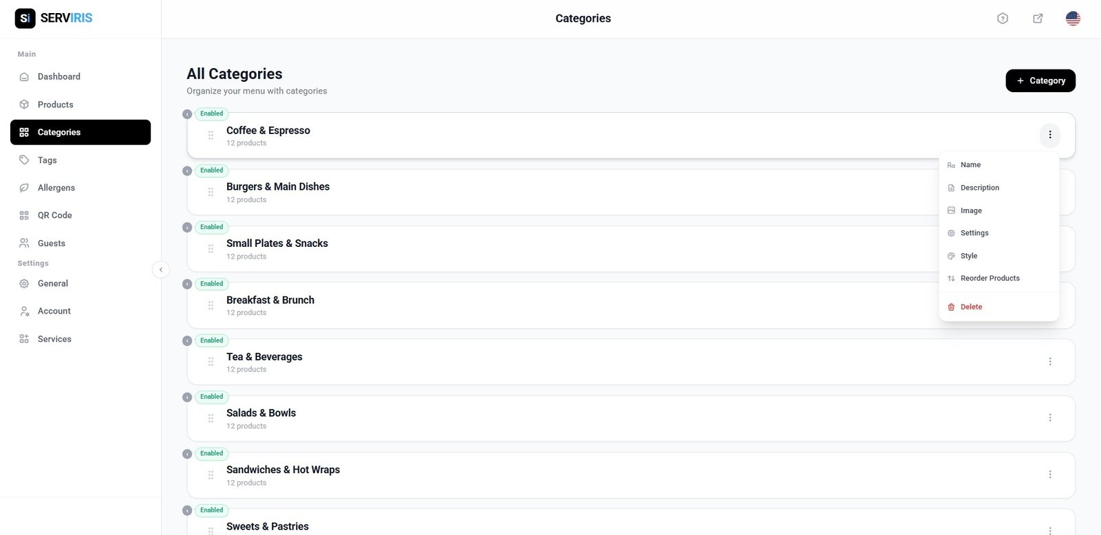 Categories Management